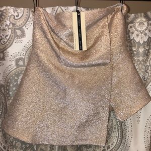 Strapless gold Top!